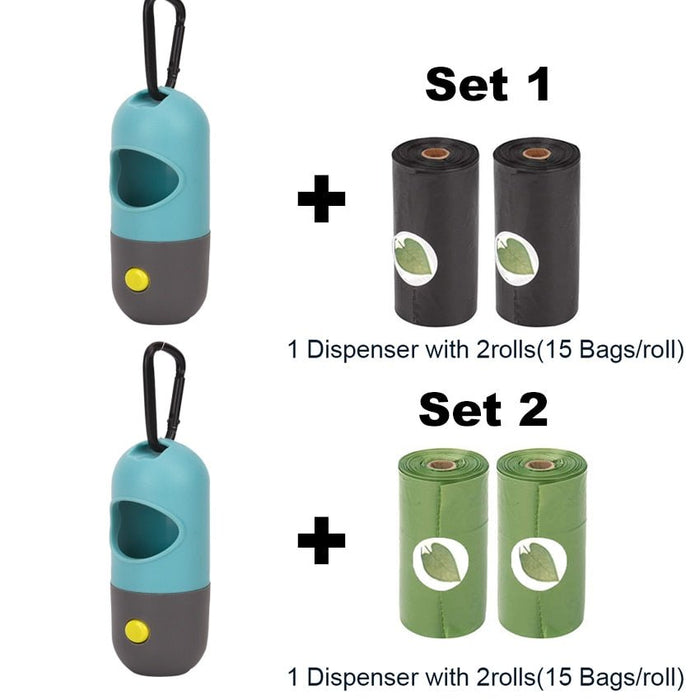 Dispensador de Sacos para Dejetos com Lanterna LED Integrada - PetDoctors - Loja Online