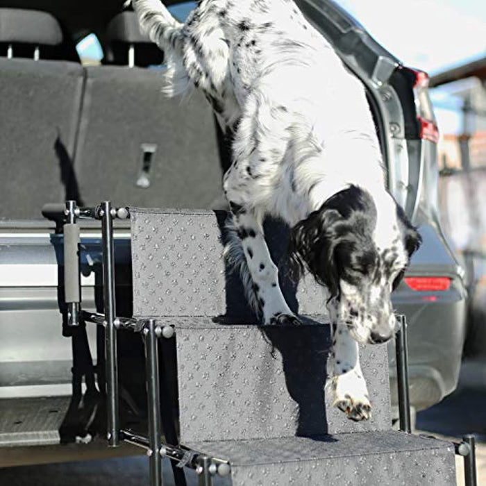 Escada Dobrável e Transportável para Cães (Ajuda a Entrar e Saír do Automóvel) - PetDoctors - Loja Online