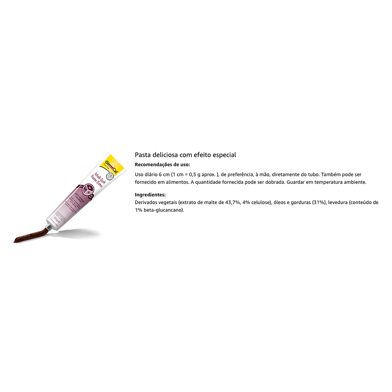 GimCat Malt-Soft Extra, pasta com malte - Anti-Hairball snack para gatos favorece a excreção de bolas de pelo - PetDoctors - Loja Online