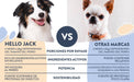 Hello Jack Relax Suplemento diário para cães - tranquilizante mastigáveis para cães e cachorros, para aliviar o stress e o equilíbrio emocional - sabor de manteiga de amendoim - PetDoctors - Loja Online