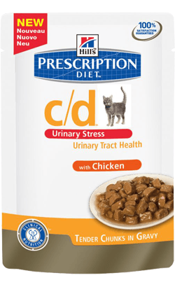 Hills Prescription Diet Feline c/d Urinary Stress with Chicken | Wet (Saqueta) | 12 Saquetas x 85 g - PetDoctors - Loja Online