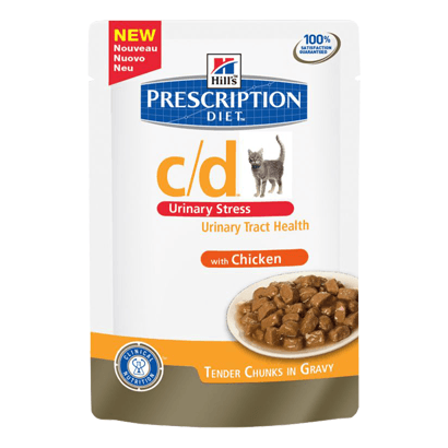 Hills Prescription Diet Feline c/d Urinary Stress with Chicken | Wet (Saqueta) | 12 Saquetas x 85 g - PetDoctors - Loja Online