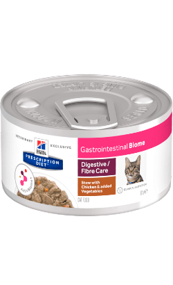 Hills Prescription Diet Feline GI Biome Stew with Chicken & Vegetables | Wet (Lata) | 12 latas de 82 gramas - PetDoctors - Loja Online