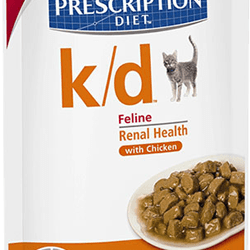 Hills Prescription Diet Feline k/d Salmon | Wet (Saqueta) | 12 x 85 gr | 12 Saquetas de 85 gr - PetDoctors - Loja Online