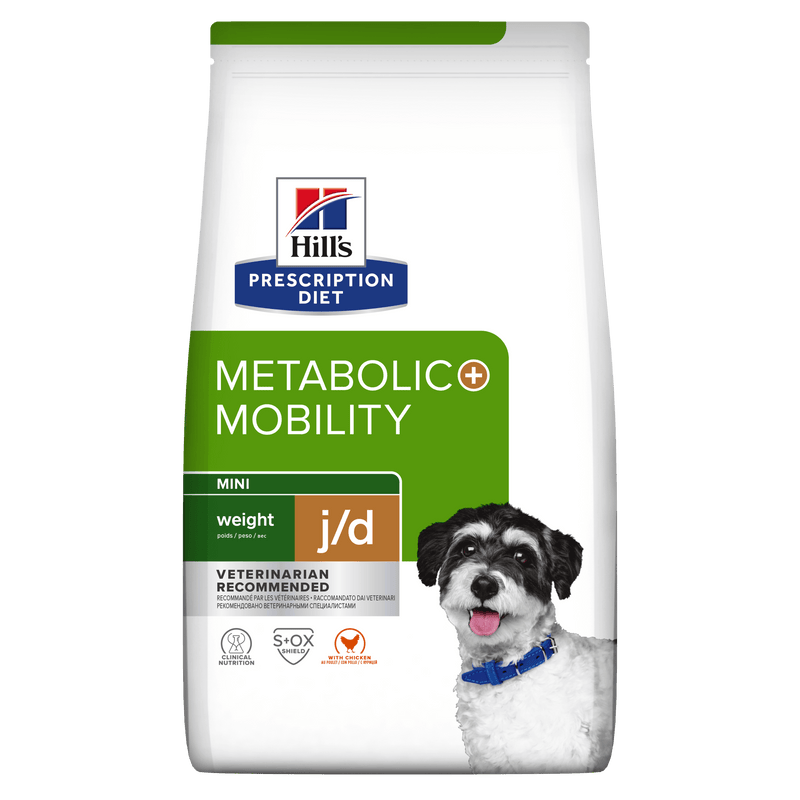 Hills Prescription Diet Metabolic + Mobility Mini Canine with Chicken j/d | 1 kg - PetDoctors - Loja Online