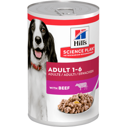hills nassfutter hund Hills Science Plan Erwachsener Hund mit Rind | Nassfutter (Dose) | 12 x 370  g | 12 Dosen à 370 g - PetDoctors - Online-Shop — PetDoctors