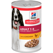 Hills Science Plan Adult Dog with Chicken | Wet (Lata) | 12 x 370 gr | 12 latinhas de 370 gr - PetDoctors - Loja Online