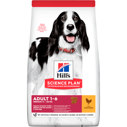 Hills Science Plan Medium Adult Dog with Chicken - PetDoctors - Loja Online