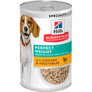 Hills Science Plan Perfect Weight Dog with Chicken & Vegetables| Wet (Lata) | 12 latinhas x 370 gr cada - PetDoctors - Loja Online