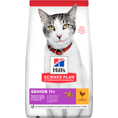Hills Science Plan Senior 11+ Cat with Chicken | 1,5 kg - PetDoctors - Loja Online