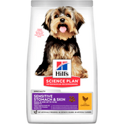 Hills Science Plan Sensitive Stomach & Skin Small & Mini Adult Dog with Chicken | 1,5 kg - PetDoctors - Loja Online