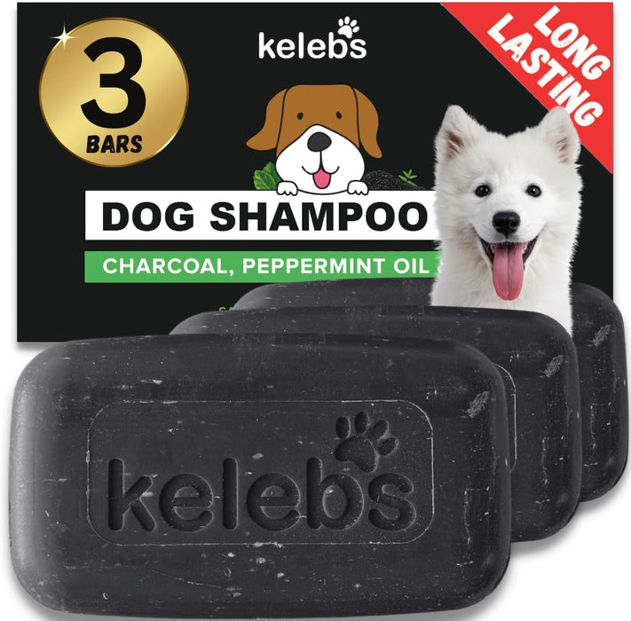 Kelebs Anticomichão | champô sólido para cães, para pele sensível e dermatite | anti-comichão com óleo de lavanda calmante, conjunto de 3 barras, sabão natural BIO e vegano - PetDoctors - Loja Online