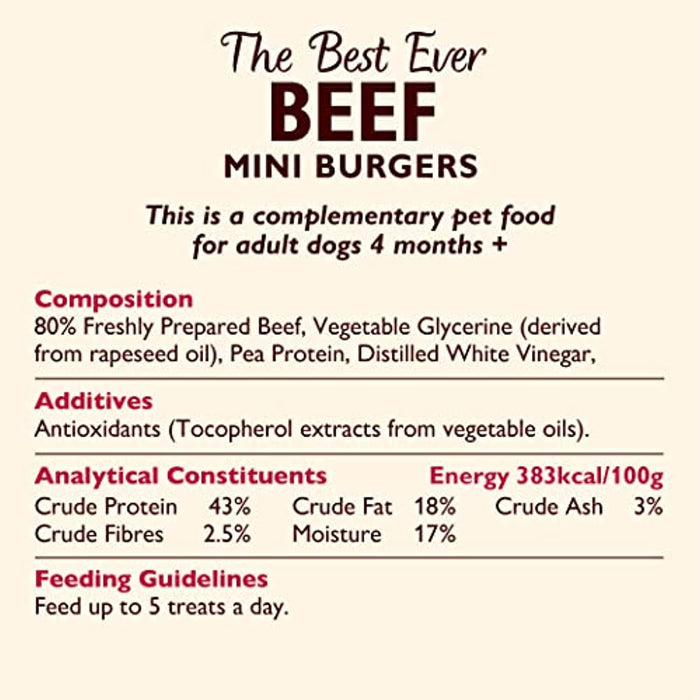 Lily's Kitchen - Os melhores mini Burgers de todos os tempos para cão - 8 pacotes de 70 gramas (560 gr) - PetDoctors - Loja Online