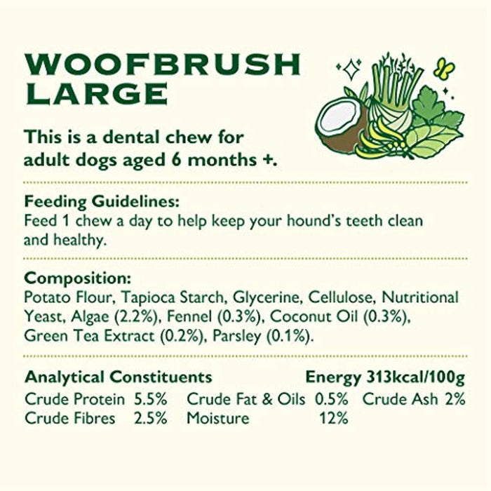Lily's Kitchen Pacote de 7 Palitos Woofbrush Grandes de Cuidado Dental para Cão (7X 47g) - PetDoctors - Loja Online