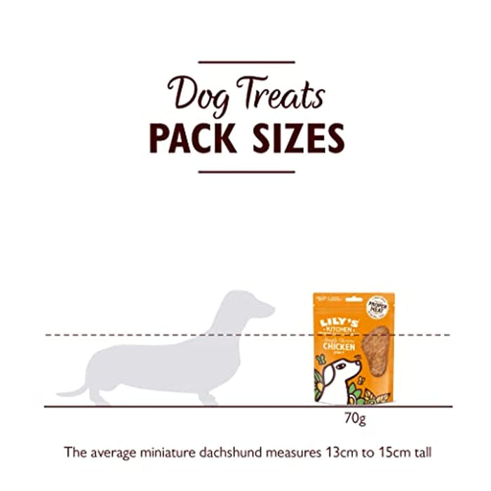 Lily's Kitchen Pedaços de Frango, caseiros, simples e deliciosos para cão - 8 pacotes de 70 gramas (560 gr) - PetDoctors - Loja Online