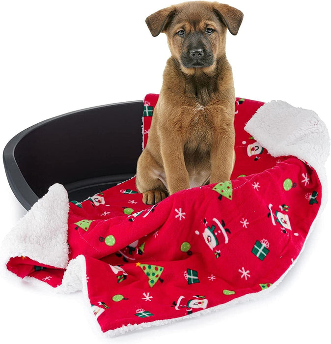 Manta Peluda de luxo para cães ou gatos, 72 cm x 110 cm, design de Natal, lavável na máquina - PetDoctors - Loja Online