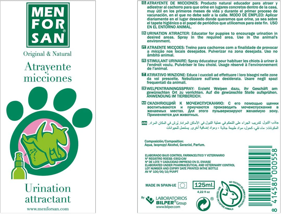 Menforsan - Atrai os Cães para urinarem, 125 ml - PetDoctors - Loja Online