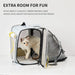 Mochila Transportadora Breezy Zone para gatos e cães pequenos, Expansível e Dobrável - Mochila de viagem - PetDoctors - Loja Online