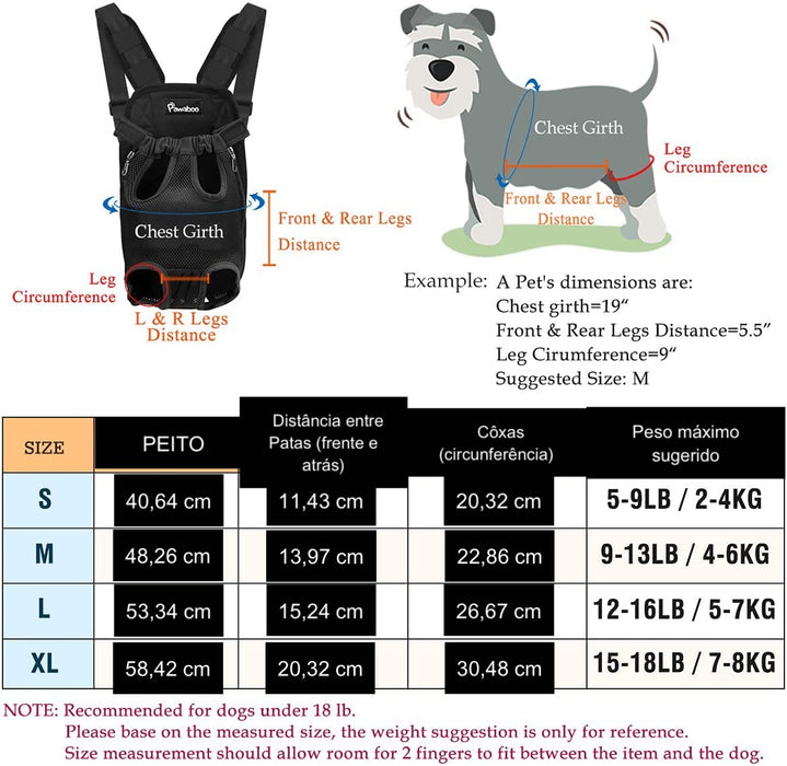Mochila Transportadora Frontal Ajustável para Cães Pequenos - PetDoctors - Loja Online