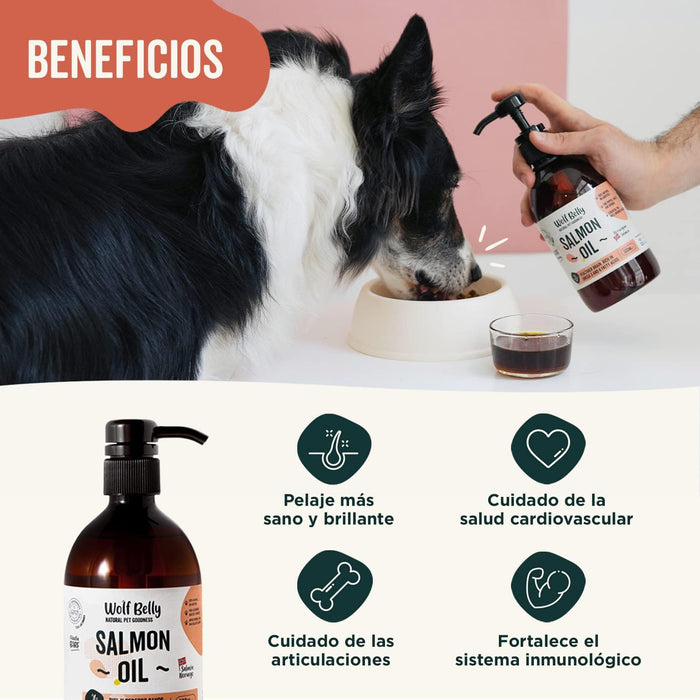 Aceite de Salmón, 99,8% 500ml Perros y Gatos