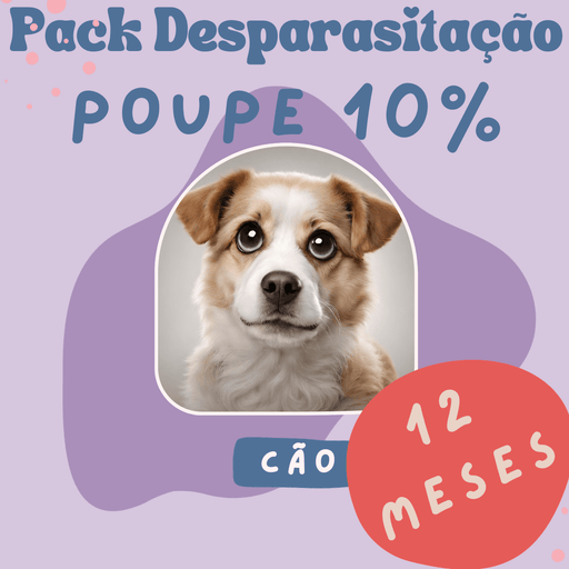 PACK Desparasitação 12 MESES - CÃO - 10% DESCONTO IMEDIATO - PetDoctors - Loja Online