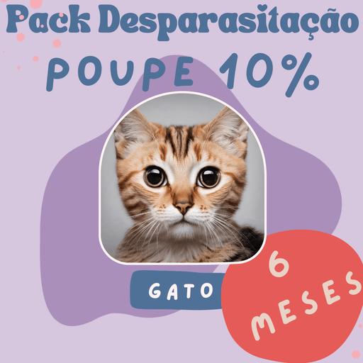 PACK Desparasitação 6 MESES - GATO - 10% DESCONTO IMEDIATO - PetDoctors - Loja Online