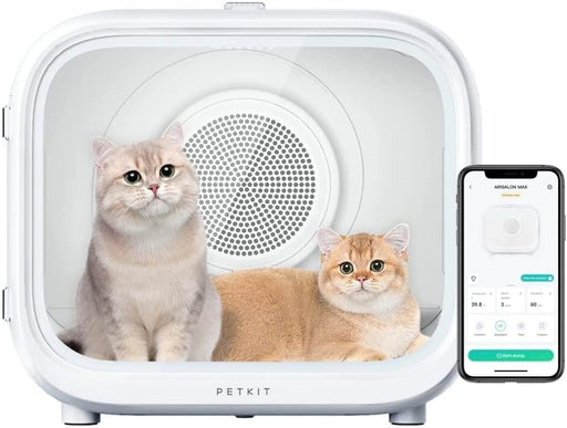 PETKIT AIRSALON MAX Secador Automático para Gatos e Cães Pequenos, 3 Zonas de Ventilação, APP Controle de Temperatura, 60 Litros - PetDoctors - Loja Online
