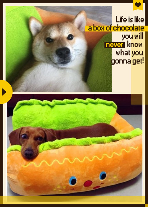 Cama Quentinha "Hot-Dog" / "Cachorro Quente" em dois tamanhos - PetDoctors - Loja Online