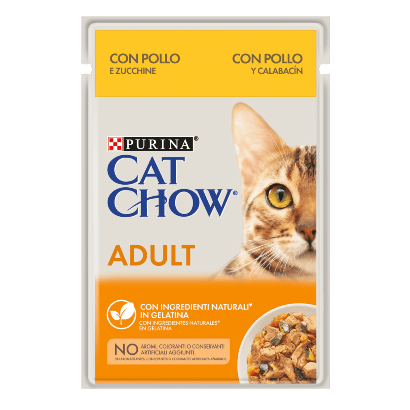 PURINA Cat Chow Adult Chicken & Courgette | Wet (Saqueta) | 26 Saquetas de 85 gramas - PetDoctors - Loja Online