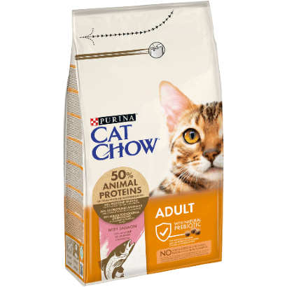 PURINA Cat Chow Adult Salmon | 1,5 kg | 15 kg - PetDoctors - Loja Online