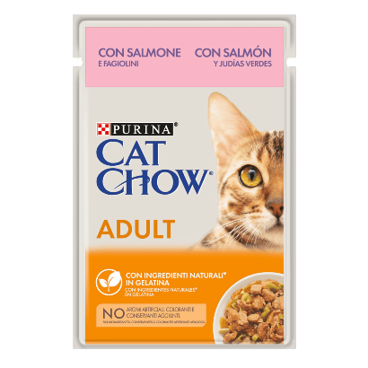 PURINA Cat Chow Adult Salmon | Wet (Saqueta) | 26 Saquetas de 85 gramas - PetDoctors - Loja Online