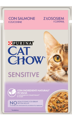 PURINA Cat Chow Adult Sensitive Salmon | Wet (Saqueta) | 26 Saquetas de 85 gramas - PetDoctors - Loja Online