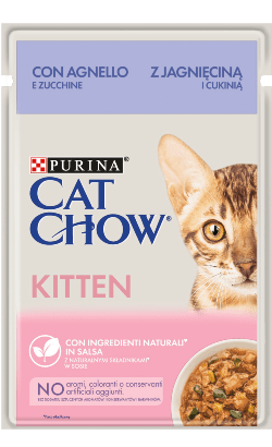 PURINA Cat Chow Kitten Lamb | Wet (Saqueta) | 26 Saquetas de 85 gramas - PetDoctors - Loja Online