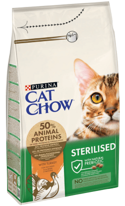 PURINA Cat Chow Sterilized Turkey | 1,5 kg | 3 kg | 15 kg - PetDoctors - Loja Online