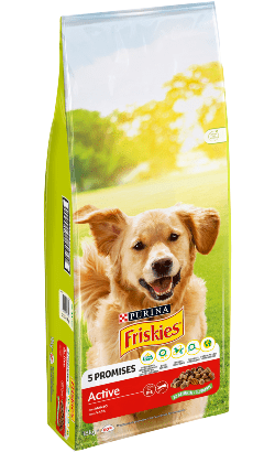 PURINA Friskies Active Adult Dog Meats, Cereals and Vegetables 4kg 18 kg