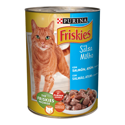 PURINA Friskies Gato Adulto Pedaços em molho com Salmão, Atum e Legumes | Wet (Lata) | 24 Latas de 400 gramas - PetDoctors - Loja Online