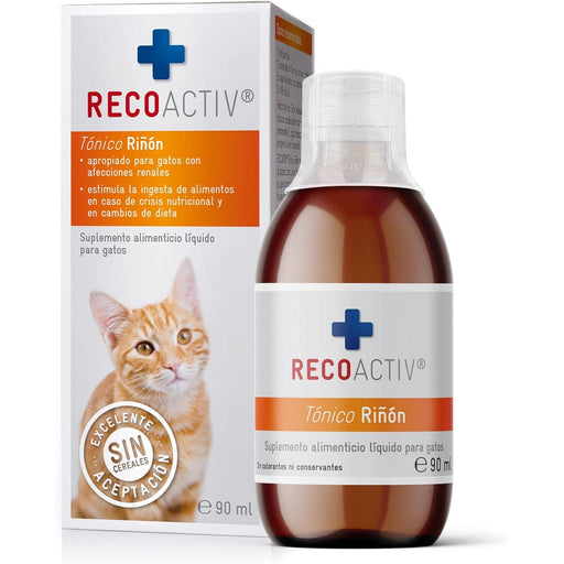 RECOACTIV Tónico renal para gatos, 1 x 90 ml, alimento complementar para convalescência em caso de sinais precoces de disfunção renal no gato, bem como para profilaxia - PetDoctors - Loja Online