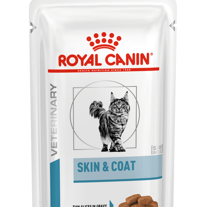 Royal Canin Cat Skin & Coat - (Thin Slices in Gravy) - 12 Saquetas de 85 gramas cada - PetDoctors - Loja Online