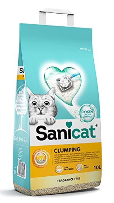 SANICAT - Areia Aglomerante para Liteiras de Gato com Arôma ou Sem Arôma 10L - PetDoctors - Loja Online