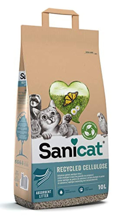SANICAT - Areia Vegetal de Elevada Qualidade para Liteiras de Gato - Clean & Green Vegetal - 10 L, castanha - PetDoctors - Loja Online