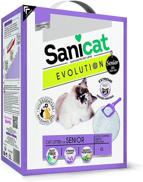 SANICAT Evolution Kitten, Areia de Gato Aglomerante - 6L (Até 1 ano de idade) - PetDoctors - Loja Online