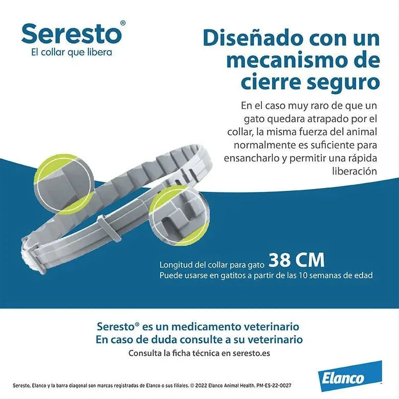 SERESTO Desparasitante Coleira para Gato (38 CM LARANJA) - PetDoctors - Loja Online