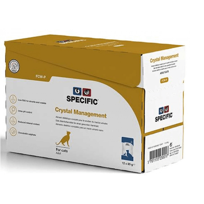 Specific Cat FCW-P Crystal Prevention - Caixa com 12 Embalagens de 85 gramas cada - PetDoctors - Loja Online