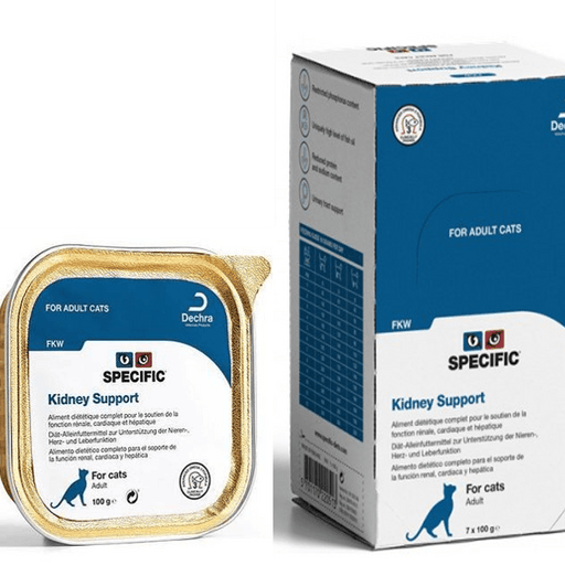 Specific Cat Specific FKW Kidney Support Wet (Terrina) - Caixa com 7 Embalagens de 100 gramas cada - PetDoctors - Loja Online