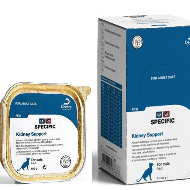 Specific Cat Specific FKW Kidney Support Wet (Terrina) - Caixa com 7 Embalagens de 100 gramas cada - PetDoctors - Loja Online