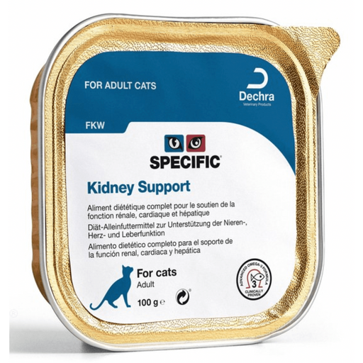 Specific Cat Specific FKW Kidney Support Wet (Terrina) - Caixa com 7 Embalagens de 100 gramas cada - PetDoctors - Loja Online