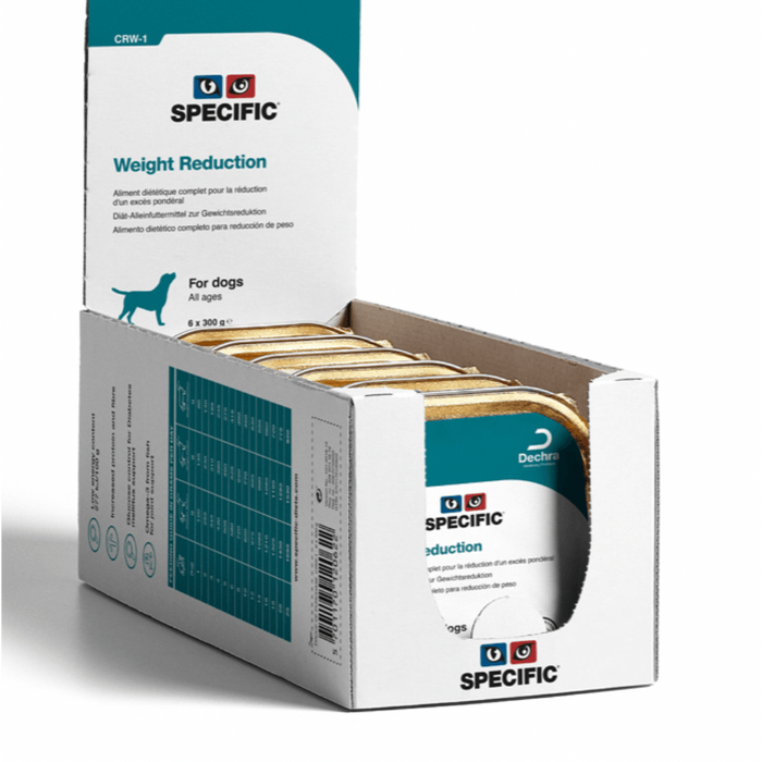 Specific Dog CRW-1 Weight Reduction (Terrina) - Caixa com 6 Embalagens de 300 gramas cada - PetDoctors - Loja Online