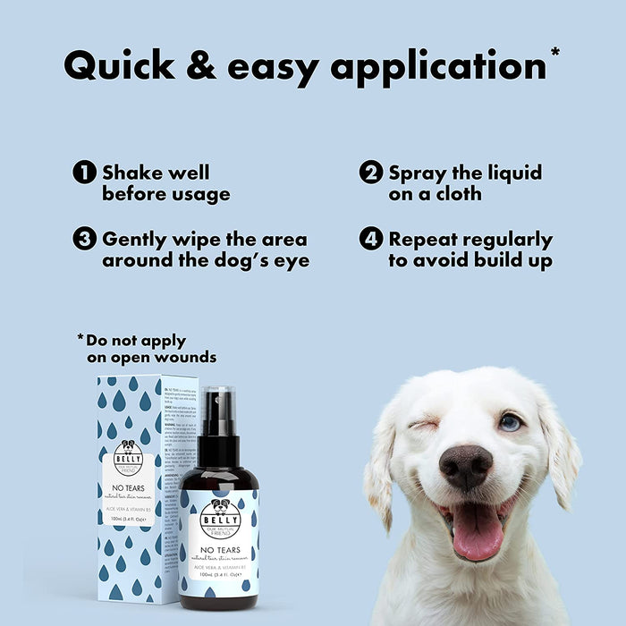 Spray Limpador de Olhos para Cães - com Aloé Vera e vitamina B5 (100 ml) - Orgânico - Belly - PetDoctors - Loja Online