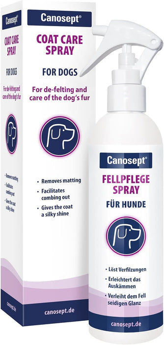 Spray para cuidados com o pelo de cães 250 ml, desembaraçante pelo cães, cuidado com a pele do cão, spray desembaraçador de pêlo para cães - PetDoctors - Loja Online