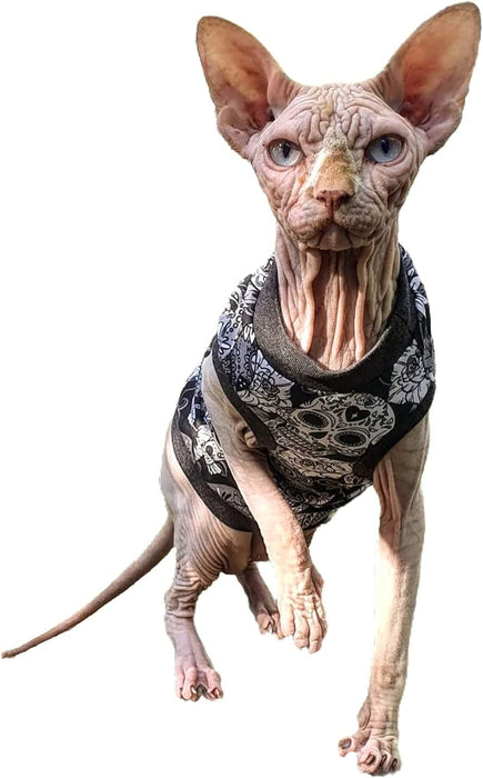 T-shirt Sculls para Gato Sphynx - PetDoctors - Loja Online